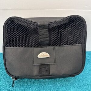 SAMSONITE Travel Organizer Zippered Pouch In‎ Black Canvas Fabric